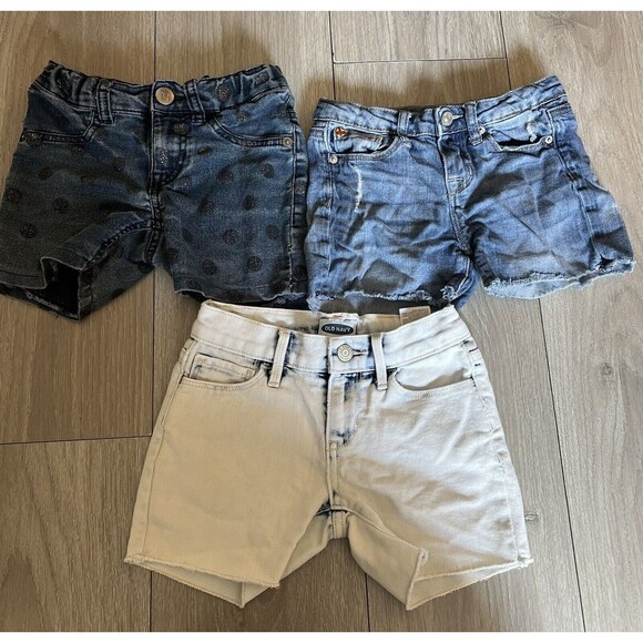 Hudson|Old Navy| Children’s Place Girls Jean Shorts size 6/7 Lot Of 3 - Picture 1 of 14